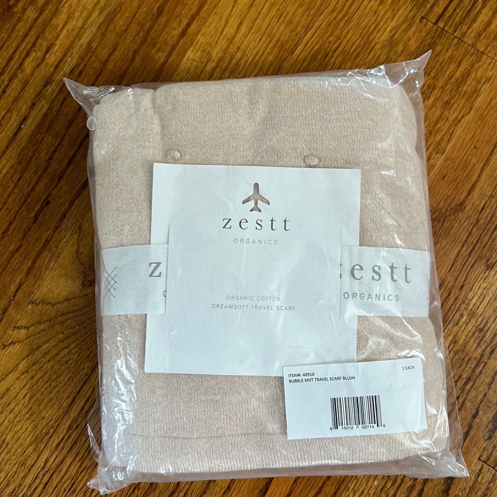 Brand new zestt organic dream soft travel scarf organic cotton